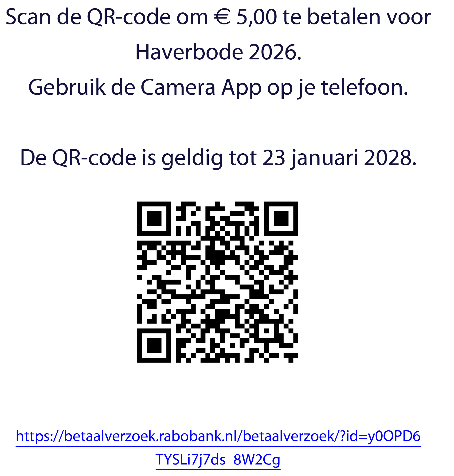 QR code Haverbode steunactie QR code Haverbode steunactie